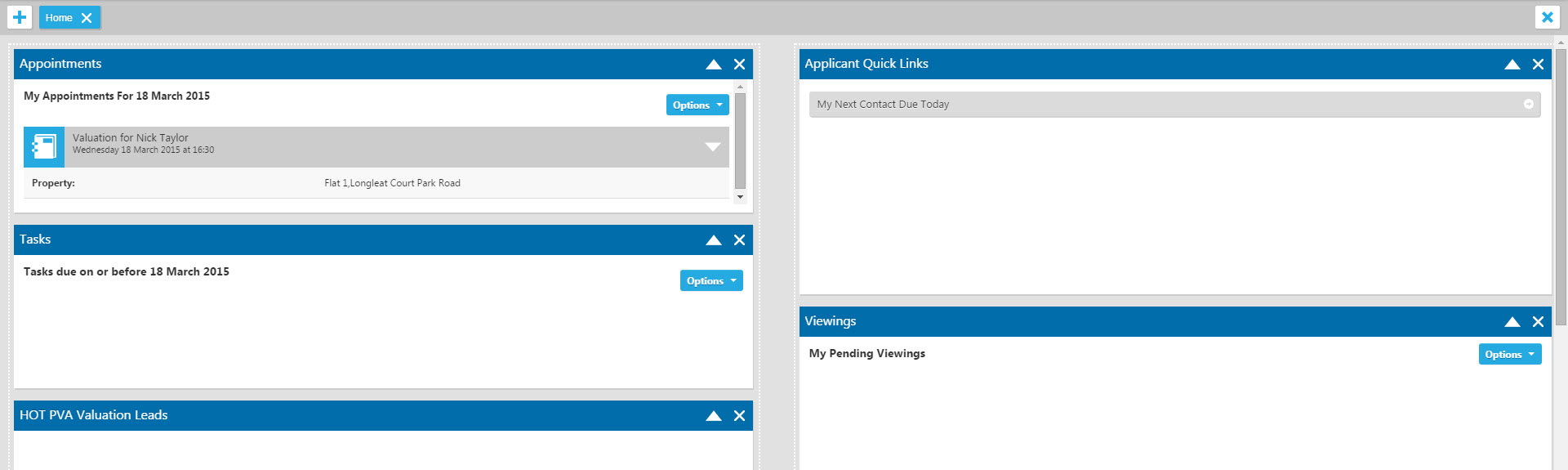 Admin - Homepage - Expert Agent Documentation