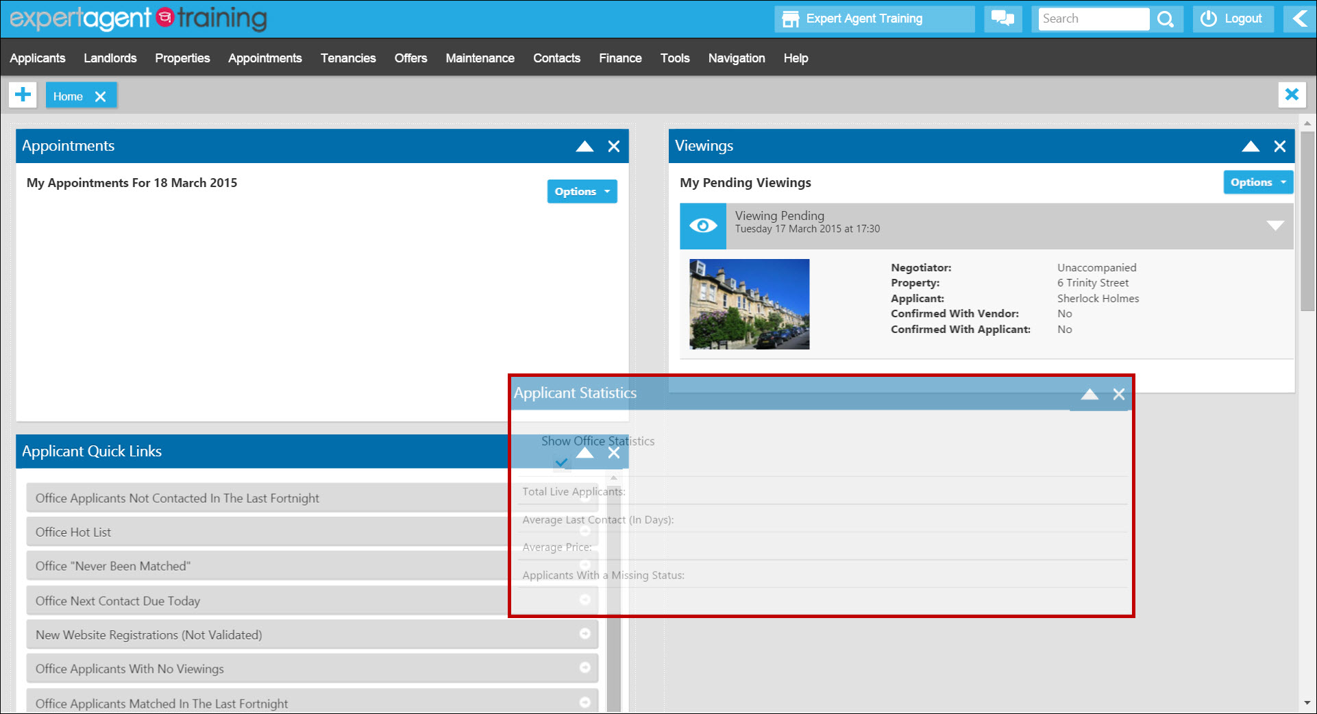 Manager - Homepage - Expert Agent Documentation
