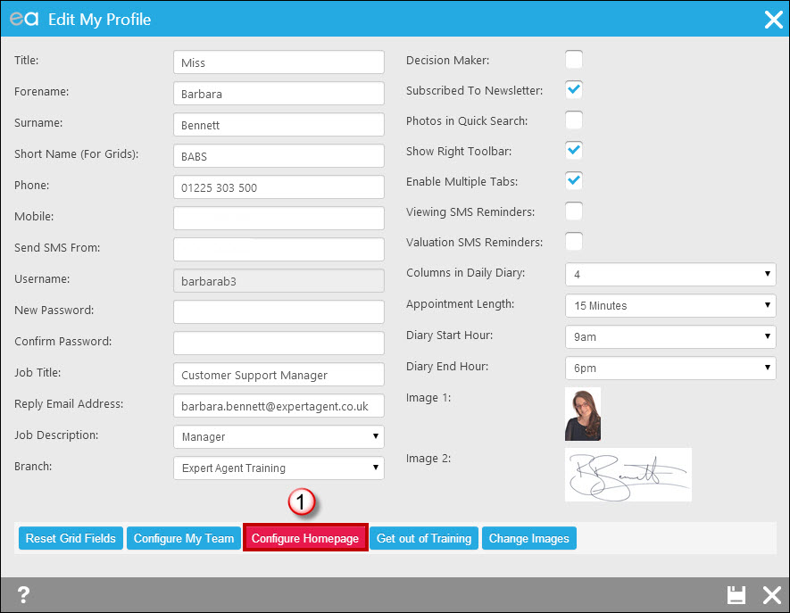 Manager - Homepage - Expert Agent Documentation